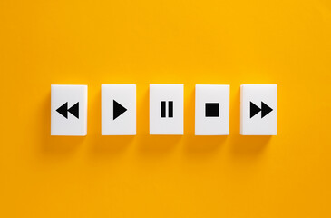 Media player control buttons for digital playback