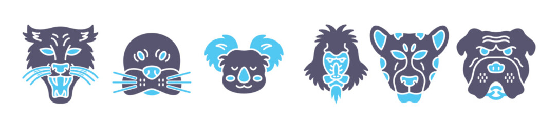  animals vector icon set © Idons