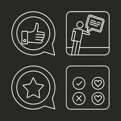 Social Media Icon Collection &ndash; Modern Flat Digital Communication Symbols
