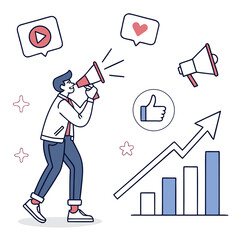 Social Media Icon Collection &ndash; Modern Flat Digital Communication Symbols