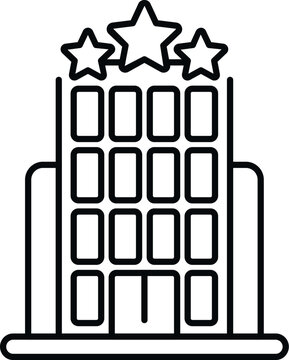 Hotel building featuring a three star rating for hospitality service