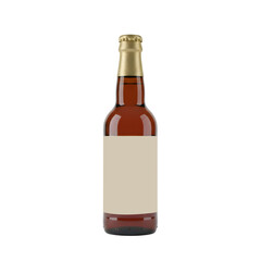 picture of a beer or ale bottle on a bright white background, cut out using a clipping path and leaving room for copy


