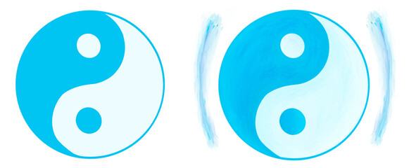 Yin yang symbol representing balance and harmony in traditional Chinese medicine, suitable for healthcare, wellness, acupuncture, and holistic design concepts.