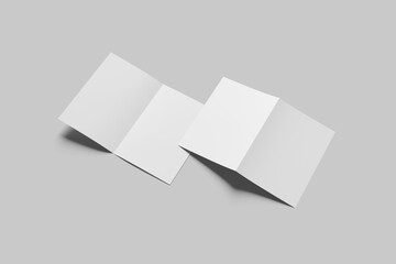 Blank A4 Bi-Fold Brochure Mockup