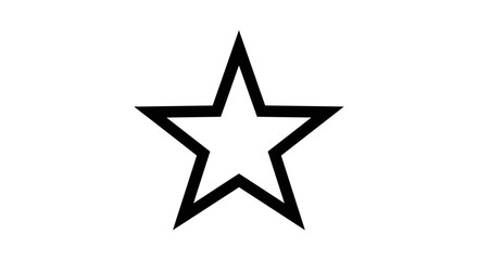 A Simple Black Outline of a FivePointed Star.