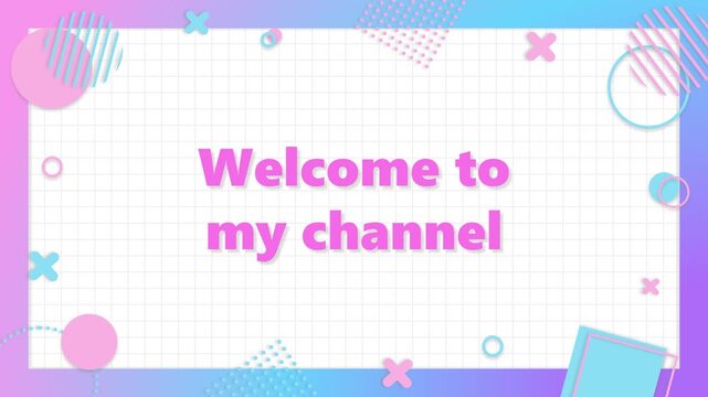 Welcome to my channel　Cute simple delivery background of geometry and gradient