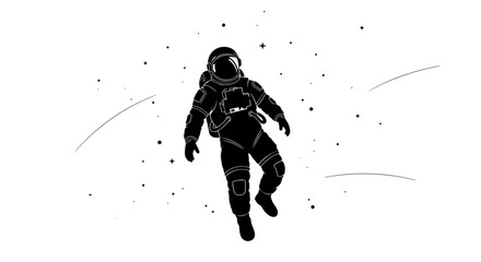 Astronaut Floating in Deep Space with Stars and Nebulae 1. © durrah