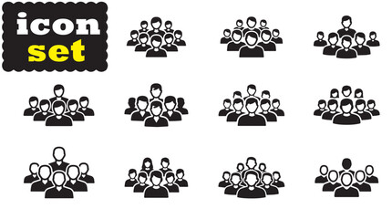 Obraz premium Group of People Icon Set