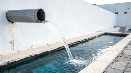 Obraz premium . The stark white background emphasizes the purity and clarity of the water