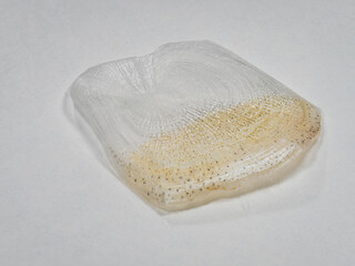 Drying carp fish scales.