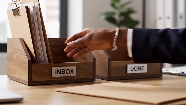 Office Inbox To Done Sorting Process Video.