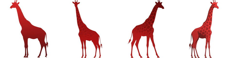 キリン　動物　生き物　イラスト