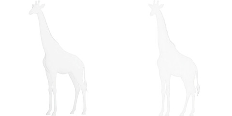 キリン　動物　生き物　イラスト