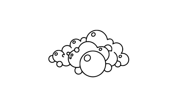 Minimal foam line icon for infographics and user interface design