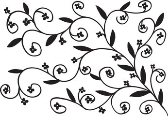 Floral pattern. A decorative element with a natural motif.