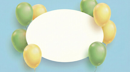 Festive Balloon Frame Backgrounds - Design Material Set with Various Copy Space Shapes for Celebration and Promotion