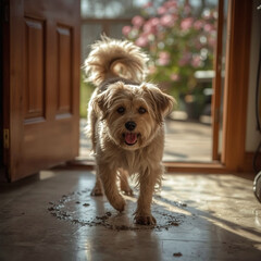 Dog Bringing Mud Into Home