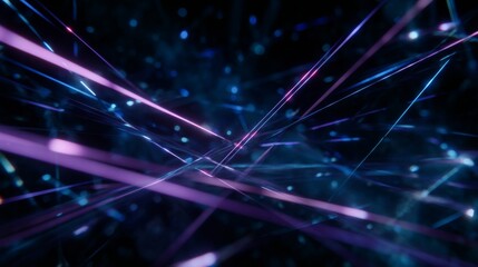 Obraz premium Abstract technology background with glowing lines and blurred lights