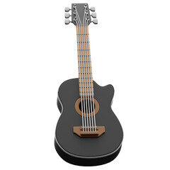 Naklejka premium Acoustic guitar 3d illustration