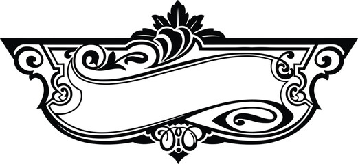 Vintage ornamental frame with elegant floral filigree and fleur de lis scrollwork vector element for invitation wedding certificate and luxury border. © Munna_SH