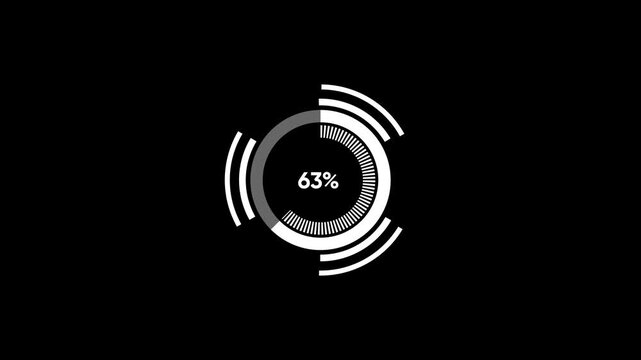 Animated Percentage Circle 37 Percent Progress Indicator Loading Animation circular progress bar