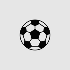 Fototapeta premium Soccer Ball Icon: A simple yet iconic illustration of a classic soccer ball, featuring a pattern of black and white pentagons and hexagons.