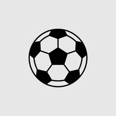 Fototapeta premium Soccer Ball Icon: A simple yet iconic depiction of a classic soccer ball, with its pentagonal and hexagonal panels. The image presents a clean and universal symbol of sport and competition.