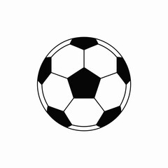 Fototapeta premium Soccer Ball Icon: A clean, minimalist depiction of a classic soccer ball, with black and white pentagonal panels, perfect for sports or games themed projects.