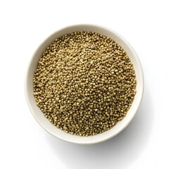 Fresh, Aromatic Chervil Seeds on White Solid Background, Natural Culinary Herb Variety, Fragrant Garden Seeds, and Eco Friendly Home Gardening Inspiration