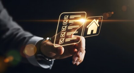 Obraz premium Financial Verification Checklist and Bank Approval Illustration