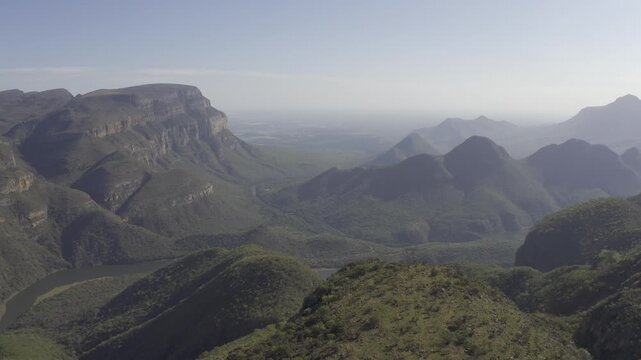 Aerial, Blyde River Canyon Nature Reserve, Panorama Route, South Africa