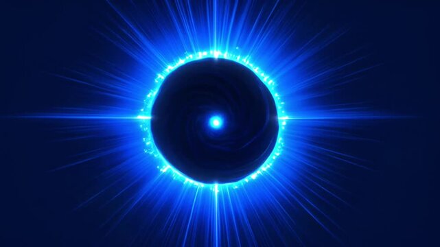 Dark magical portal opening and closing repeatedly on black background.