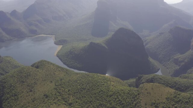Aerial, Blyde River Canyon Nature Reserve, Panorama Route, South Africa