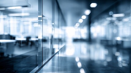Fototapeta premium blurred modern empty office corridor background