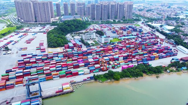 Guangzhou Nanhai Container Terminal Aerial View