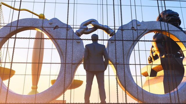 Animated promotional video about China's anti-corruption efforts and judicial fairness