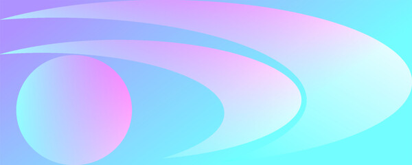 Minimalist banner background, pastel, pink and yellow color gradient. Geometric circle effect style, abstract background vector illustration