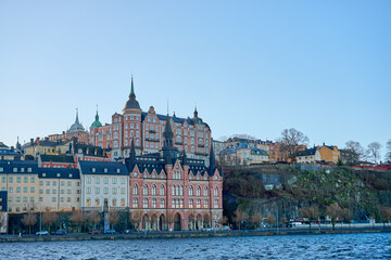 Obraz premium Mariahissen and Montelius Vägen in Stockholm