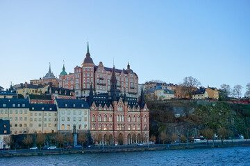 Fototapeta premium Mariahissen and Montelius Vägen in Stockholm