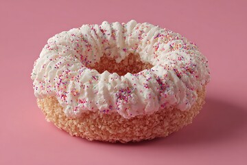 donut with pink icing