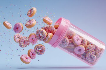 protein shaker cup with donuts