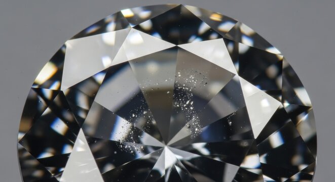 Sparkling Diamond Gemstone - A Close-Up View.
