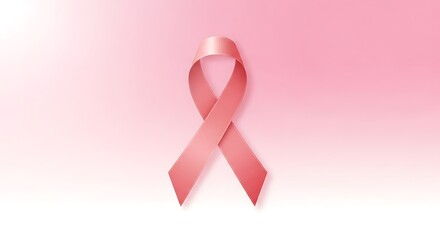 A digital rendering of the iconic pink ribbon symbolizing breast cancer awareness and support
