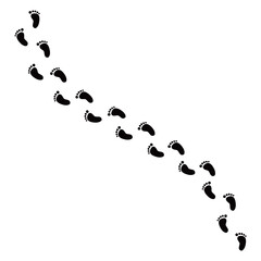 かわいい足跡のイラスト