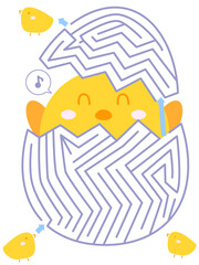 たまごから孵ったひよこの迷路