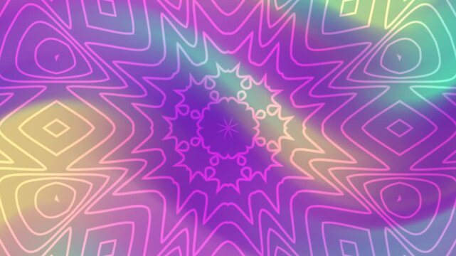 Psychedelic kaleidoscope overlay background with repeating patterns in bright colors perfect for album covers, posters, website backgrounds, or digital art projects.