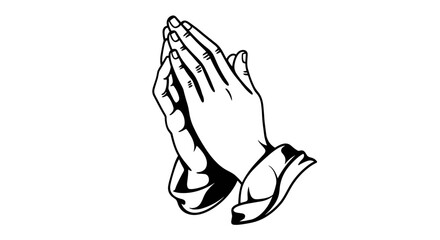 Obraz premium Praying Hands Symbol Illustration.