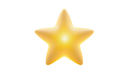 Obraz premium Glowing three dimensional golden star icon design symbolizing achievement quality rating and celebration award on transparent background