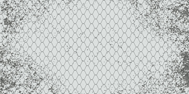 Net texture pattern on white background. Net texture pattern for backdrop and wallpaper. Realistic net pattern with black squares.Eps10