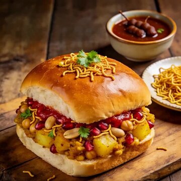 dabeli gujarat india food on a warm background video